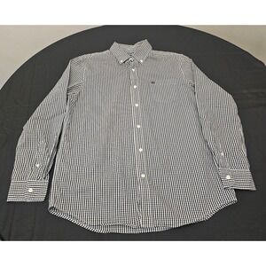 Chaps Stretch Easy Care Long Sleeve Checkered Button‎ Up. Mens Size Medium